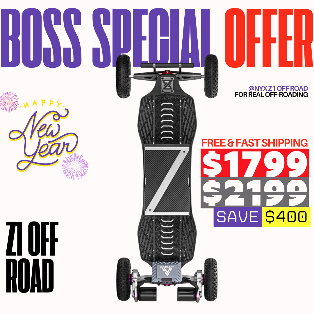 Acedeck® Nyx Z1 Electric Skateboard 2.0【Boss Special Offer】