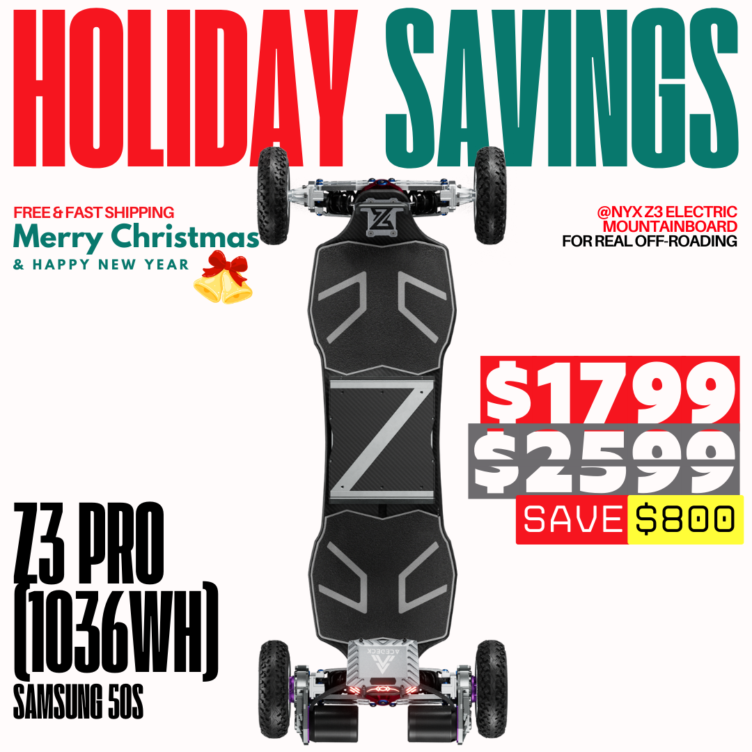 Acedeck® Nyx Z3 Off-road Electric Skateboard 2.0-Best for off-roading