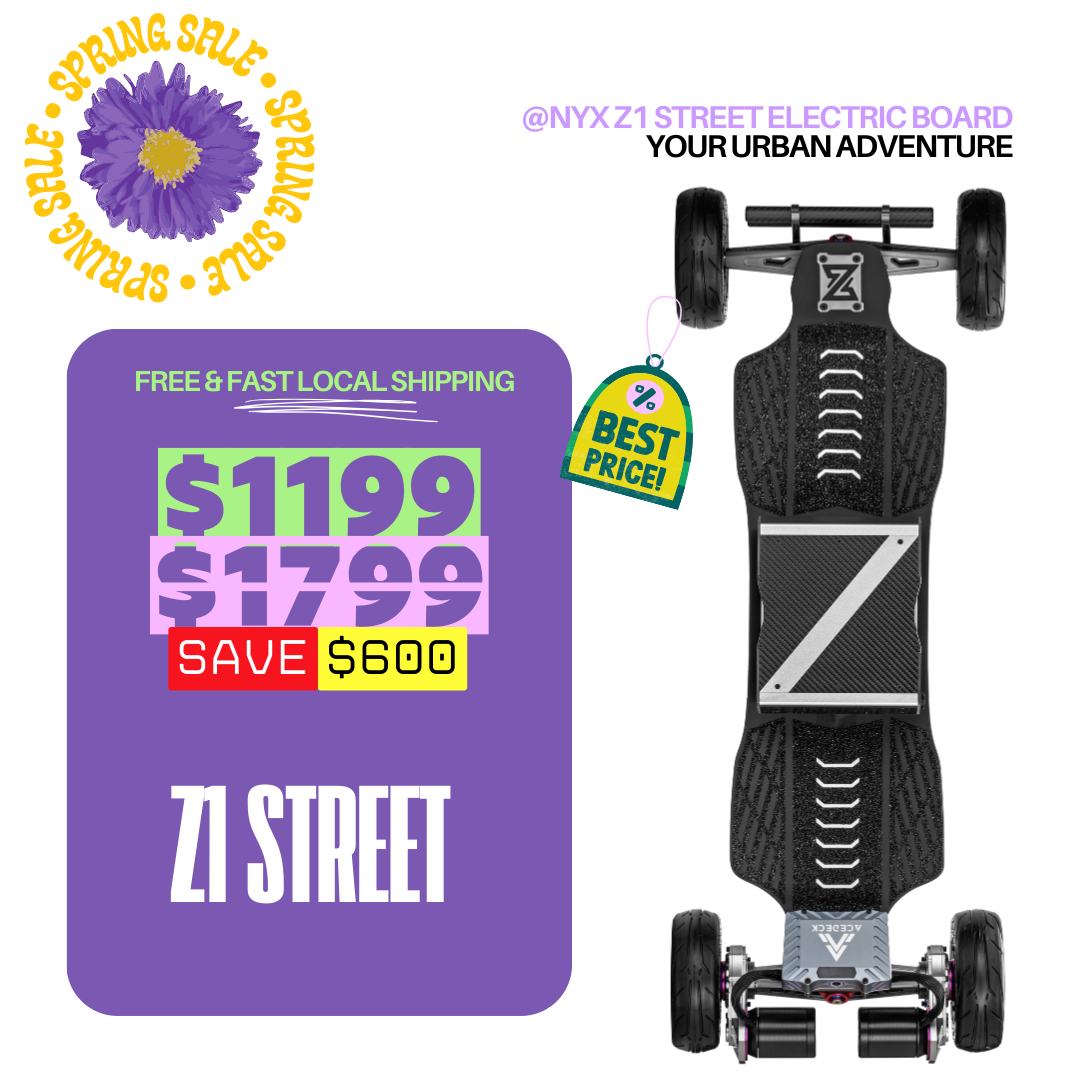 Acedeck® Nyx Z1 Electric Skateboard 2.0【Best Price】