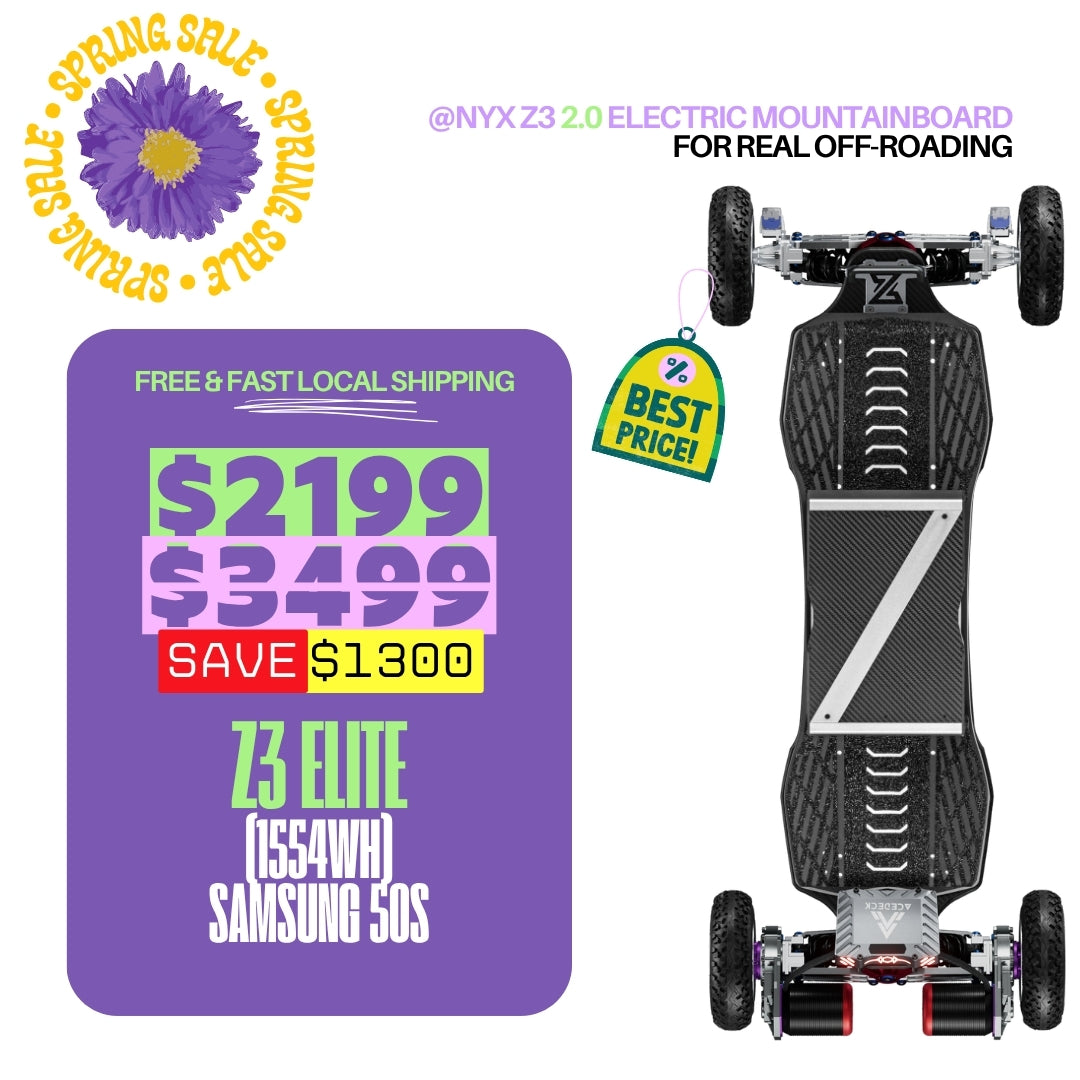 Acedeck® Nyx Z3 Off-road Electric Skateboard 2.0-Best off-road electric skateboard