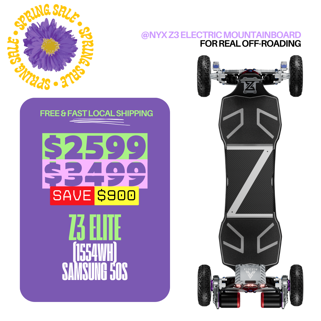 Acedeck® Nyx Z3 Off-road Electric Skateboard 2.0-Best off-road electric skateboard