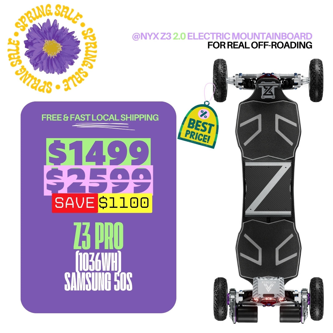 Acedeck® Nyx Z3 Off-road Electric Skateboard 2.0-Best off-road electric skateboard