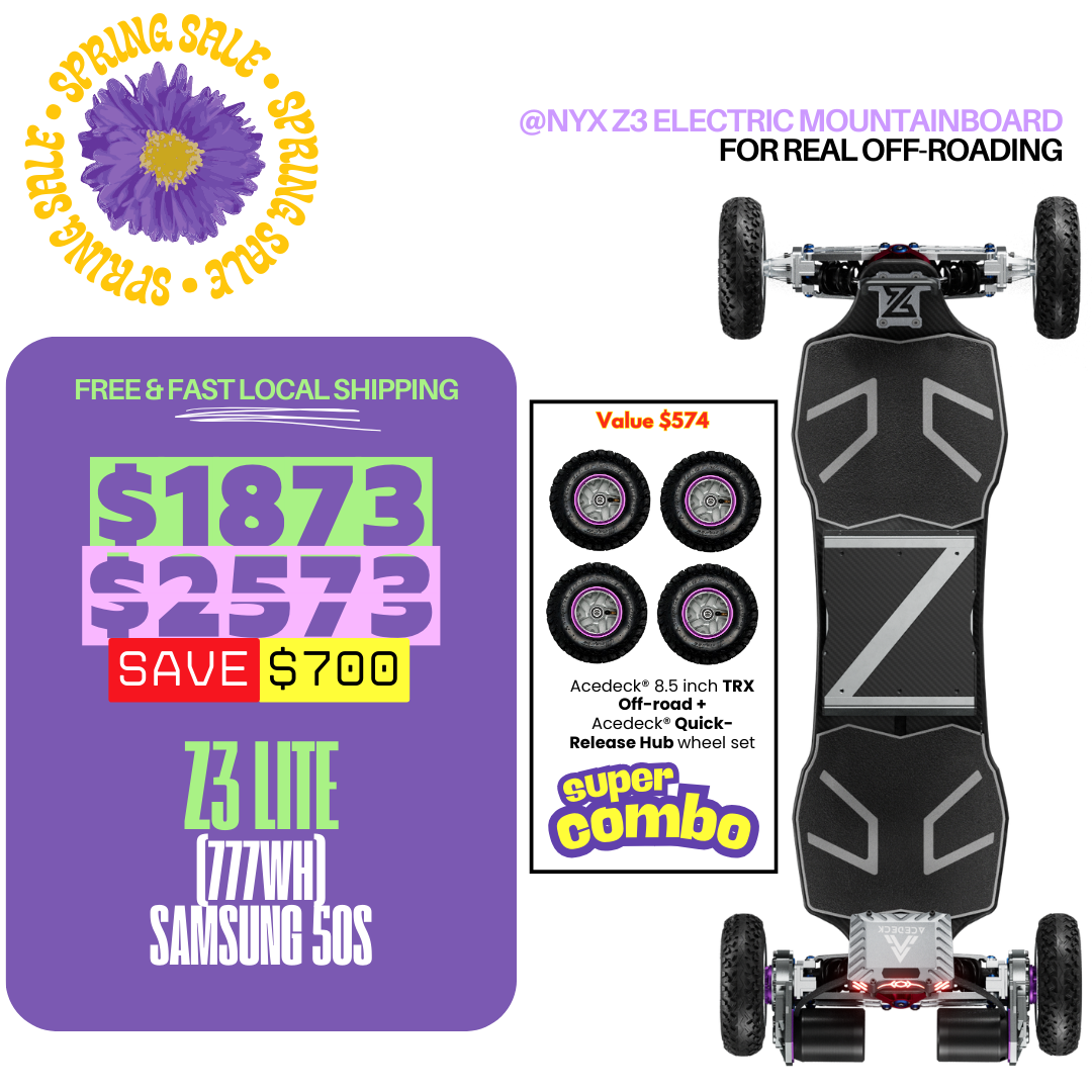 Acedeck® Nyx Z3 Off-road Electric Skateboard 2.0-Best off-road electric skateboard
