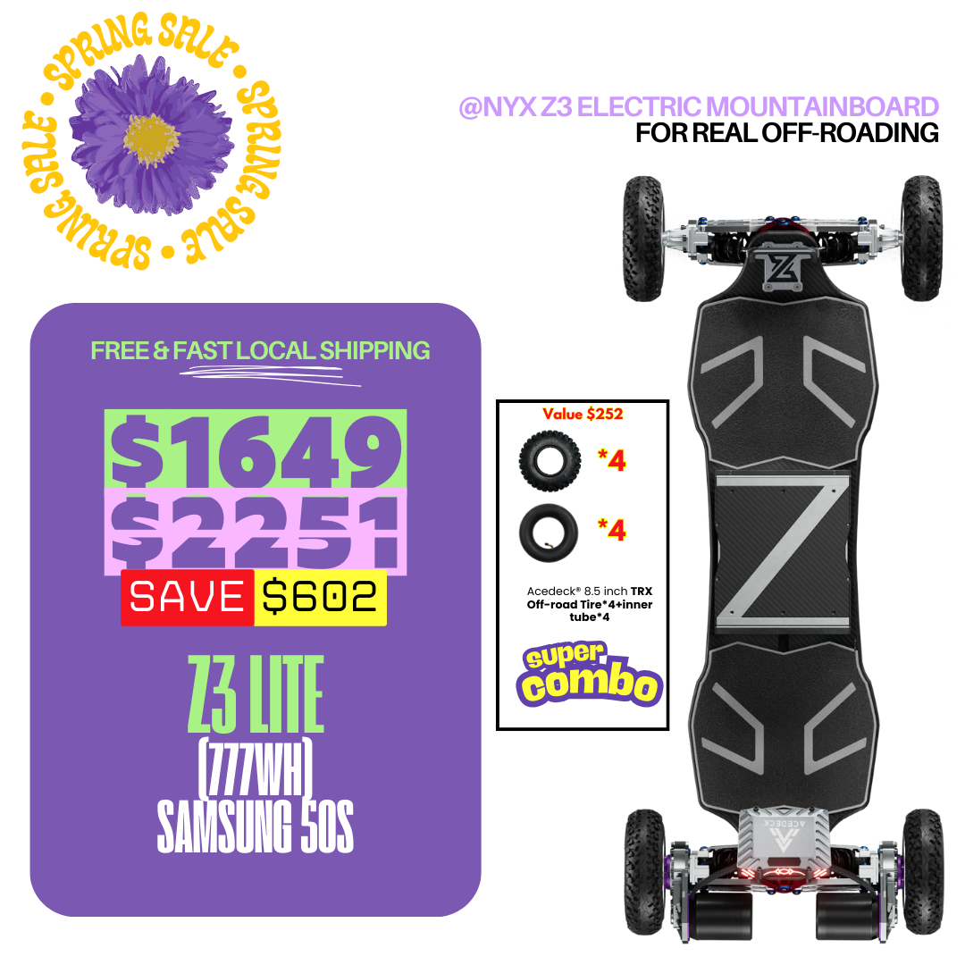 Acedeck® Nyx Z3 Off-road Electric Skateboard 2.0-Best off-road electric skateboard