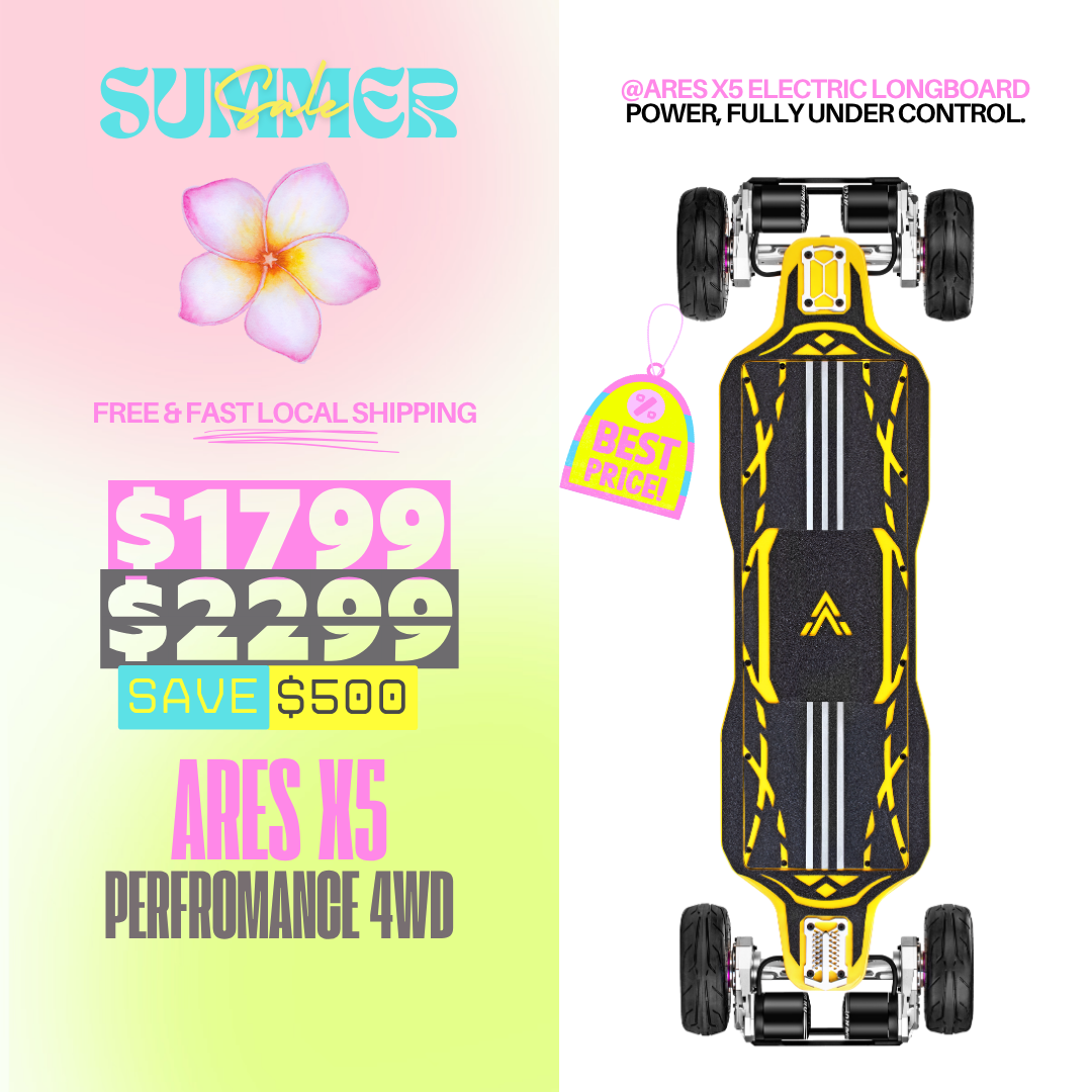 Acedeck® Ares X5 Electric Skateboard-High Performance All-terrain/ Carbon Fiber