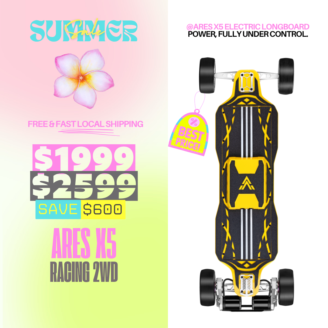 Acedeck® Ares X5 Electric Skateboard-High Performance All-terrain/ Carbon Fiber
