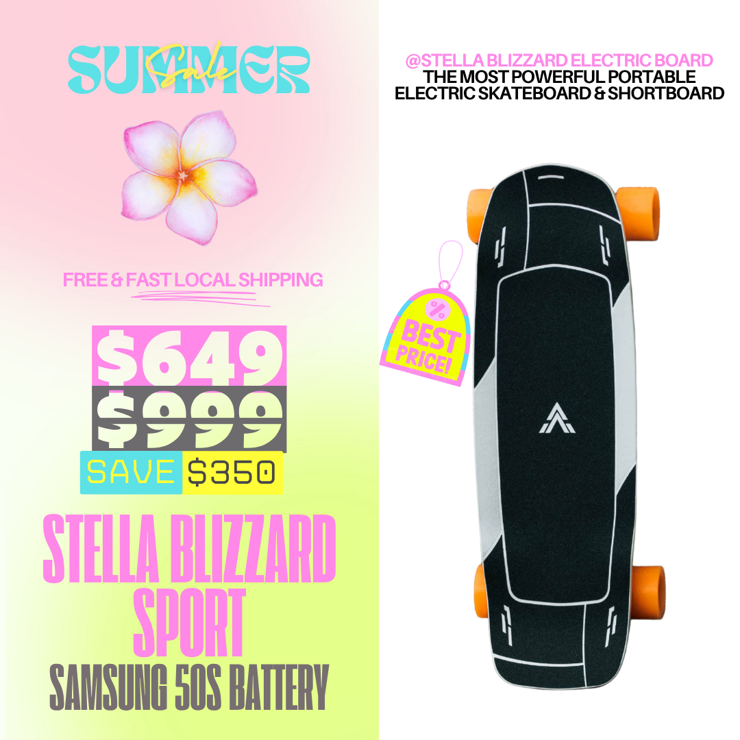 Acedeck® Stella Blizzard-Most Powerful Portable Electric Skateboard & Shortboard