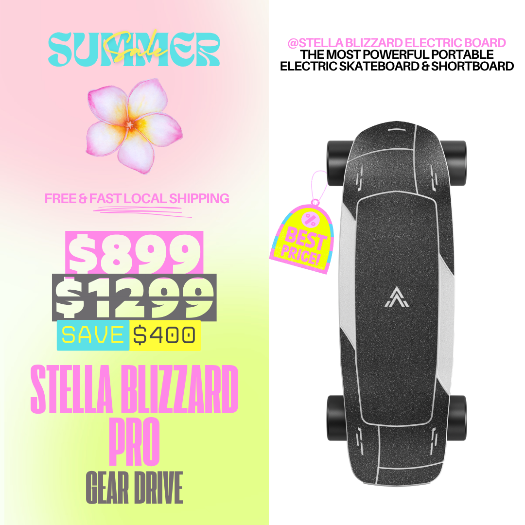 Acedeck® Stella Blizzard-Most Powerful Portable Electric Skateboard & Shortboard