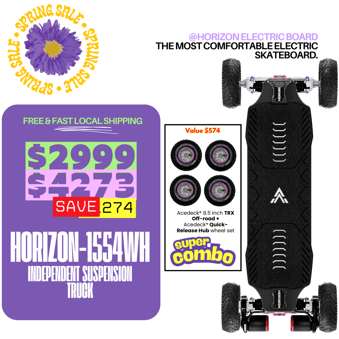 Acedeck® Horizon Electric Skateboard- Best Independent Suspension Electric Skateboards