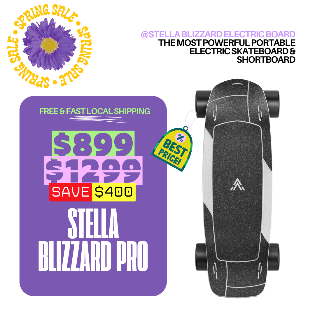Acedeck® Stella Blizzard-Most Powerful Portable Electric Skateboard & Shortboard