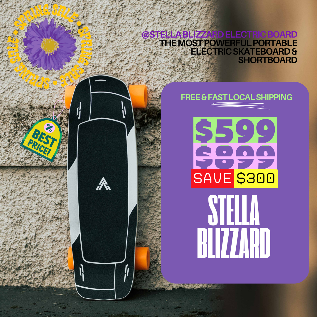 Acedeck® Stella Blizzard-Most Powerful Portable Electric Skateboard & Shortboard