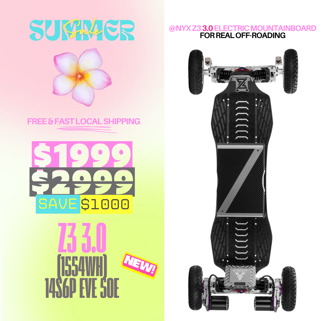 Acedeck® Nyx Z3 Off-road Electric Skateboard 3.0-Best off-road electric skateboard