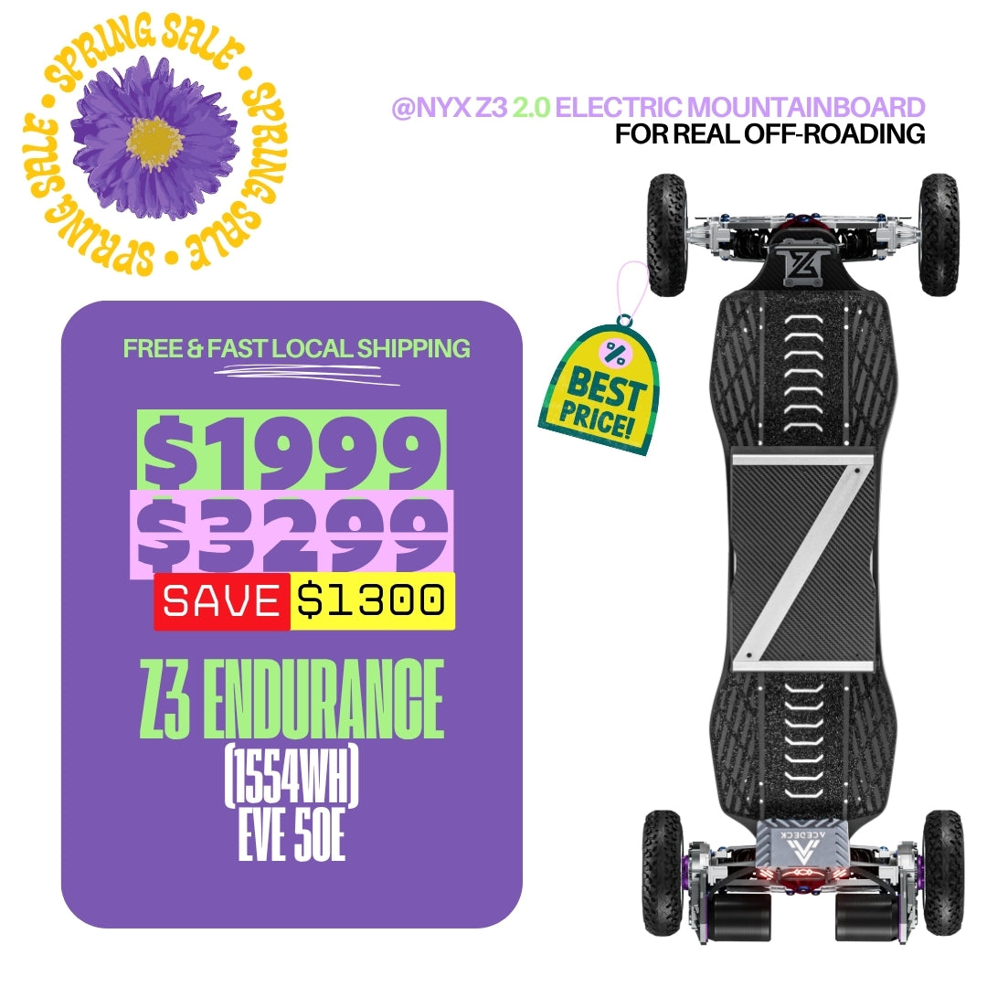 Acedeck® Nyx Z3 Off-road Electric Skateboard 2.0-Best off-road electric skateboard