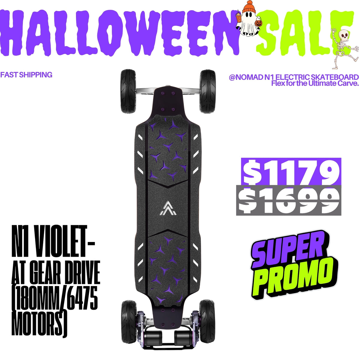 Acedeck® Nomad N1 Electric Skateboard-Best DKP All-terrain Electric Skateboard Acedeck® Electric Skateboards