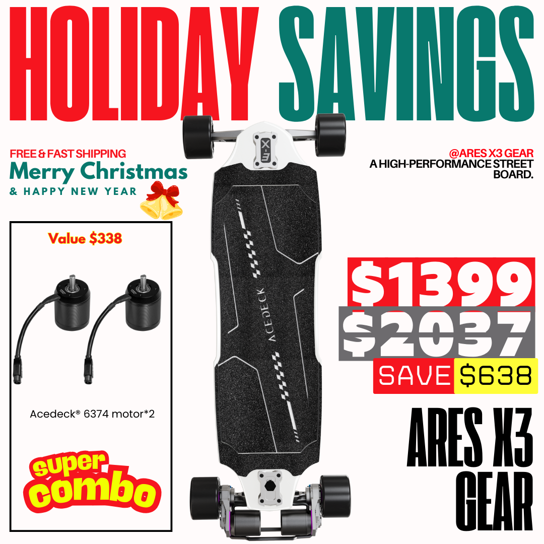 Acedeck® Ares X3 GEAR Electric Skateboard
