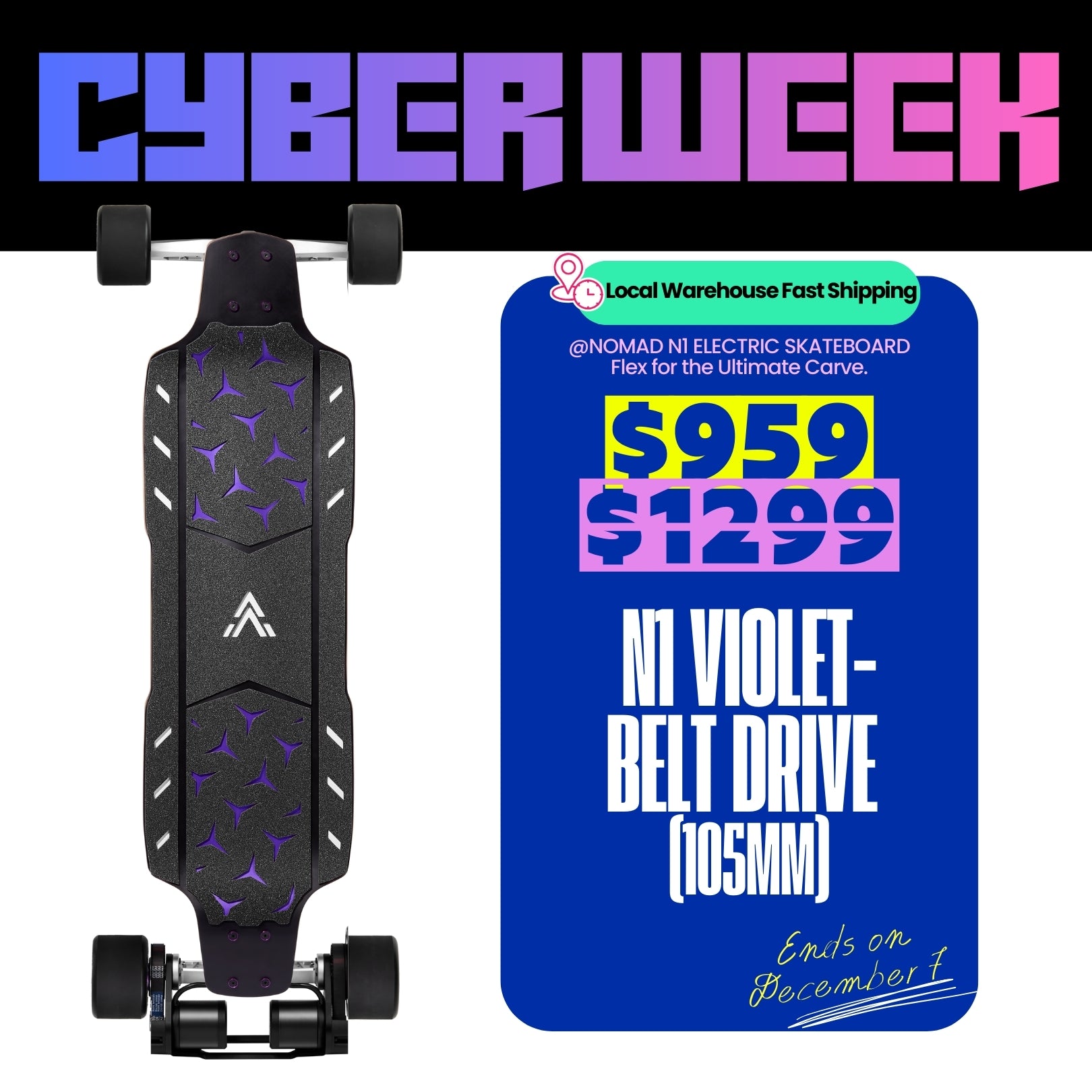 Acedeck® Nomad N1 Electric Skateboard