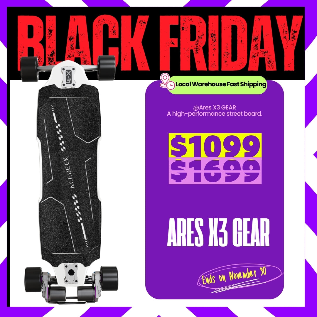 Acedeck® Ares X3 GEAR Electric Skateboard