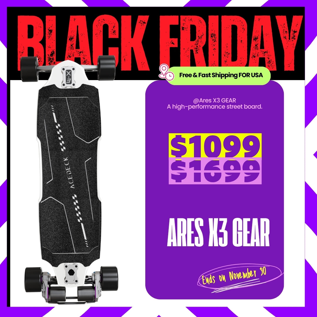 Acedeck® Ares X3 GEAR Electric Skateboard