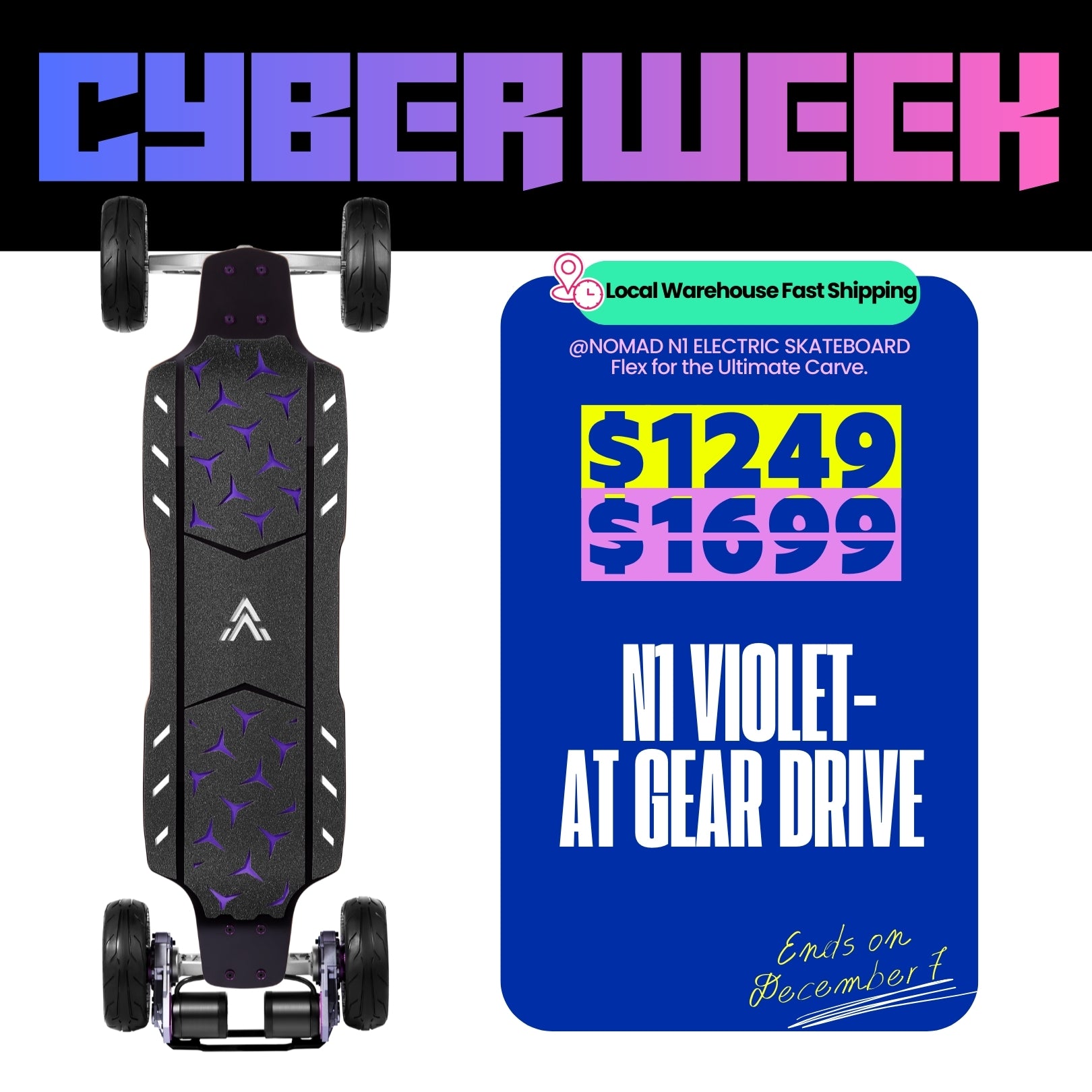 Acedeck® Nomad N1 Electric Skateboard