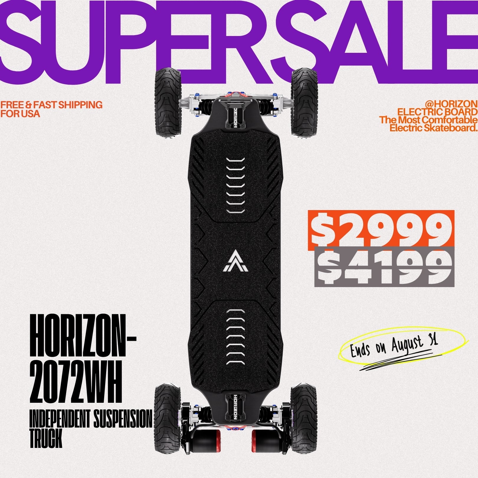 Acedeck® Horizon Electric Skateboard-【Super Sale】