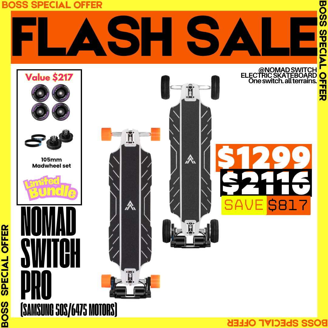 Acedeck® Nomad Switch Electric Skateboard-Best 2in1 Electric Skateboard Acedeck® Electric Skateboards