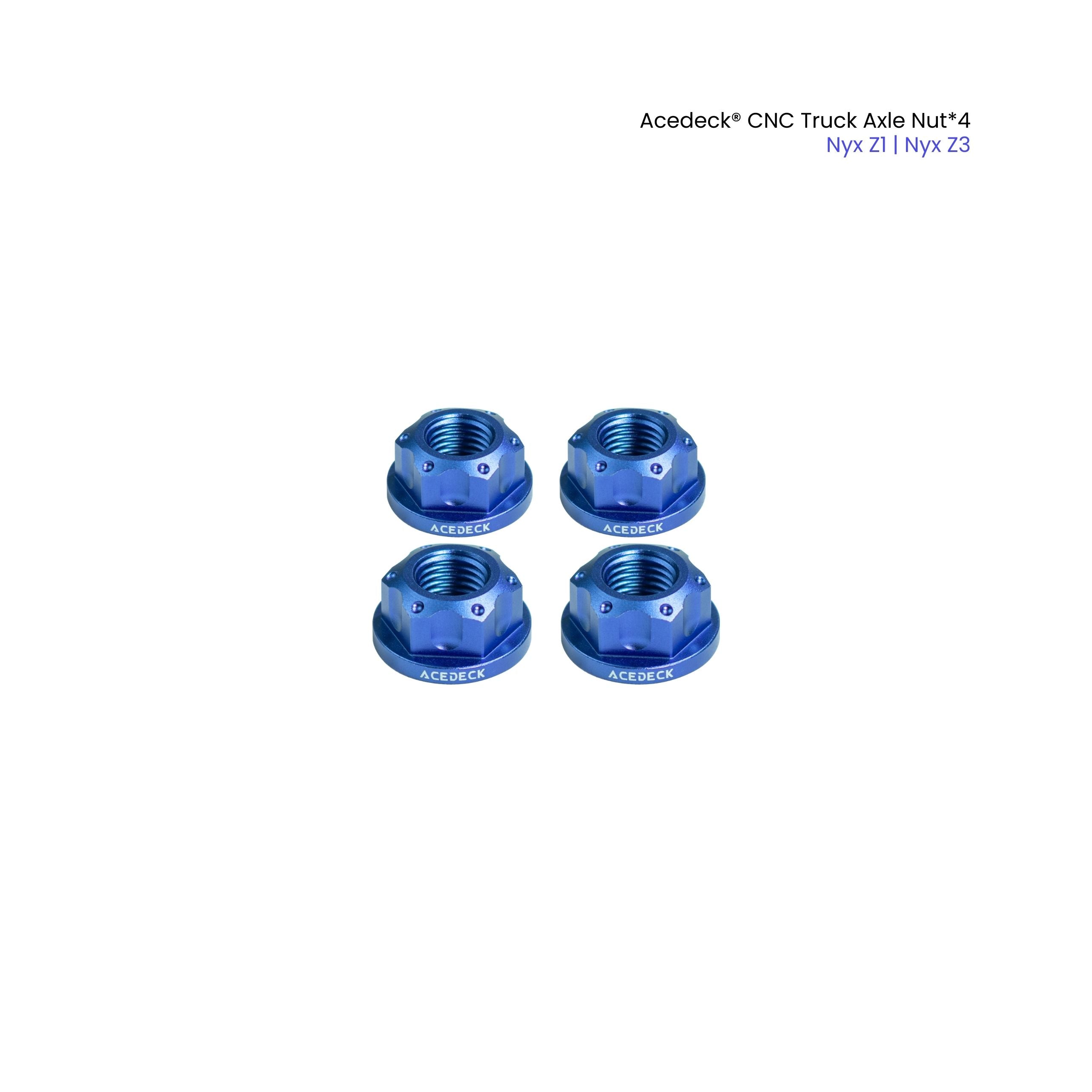 Acedeck® CNC Truck Axle Nut*4 - Nyx Z1, Nyx Z3