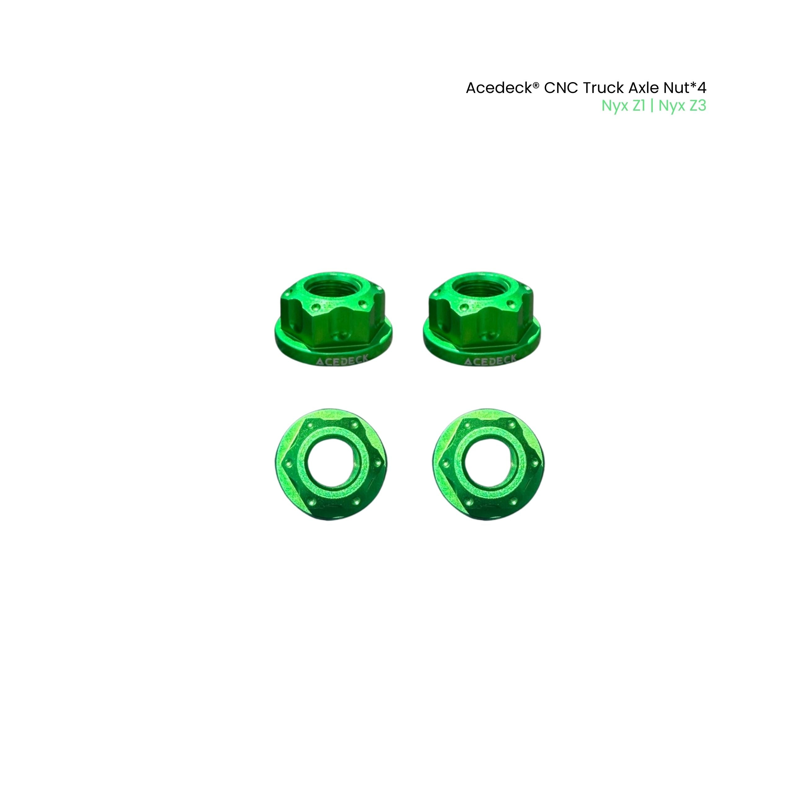 Acedeck® CNC Truck Axle Nut*4 - Nyx Z1, Nyx Z3