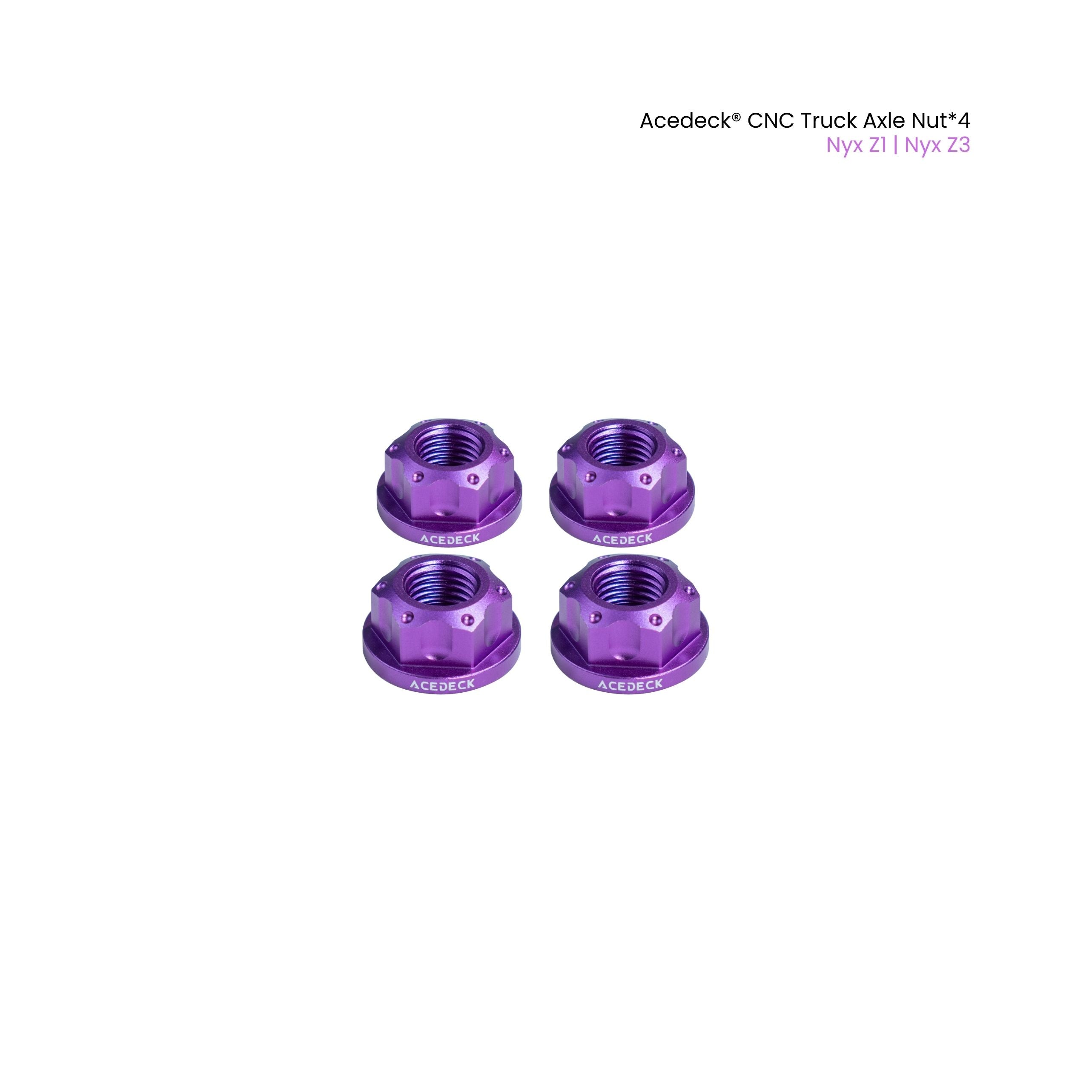 Acedeck® CNC Truck Axle Nut*4 - Nyx Z1, Nyx Z3