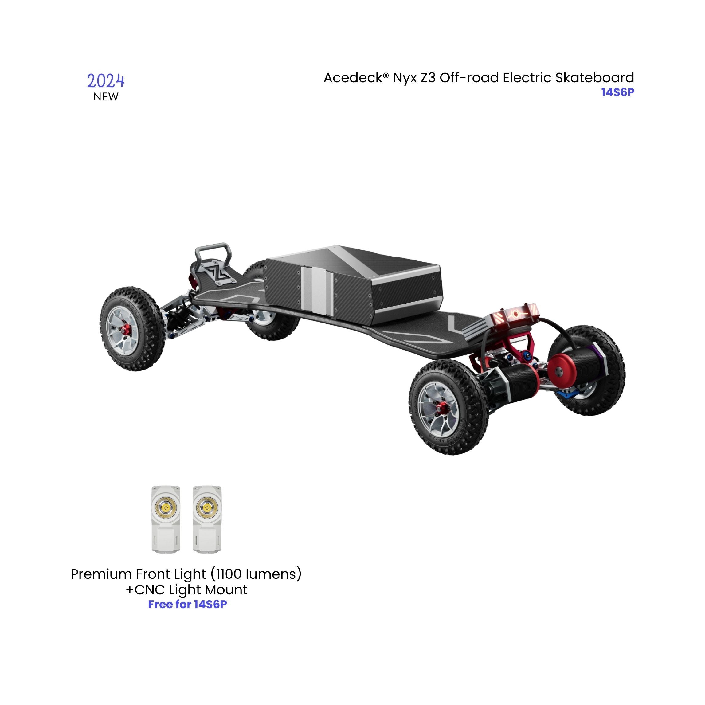 Acedeck® Nyx Z3 Off-road Electric Skateboard【Clearance Sale】