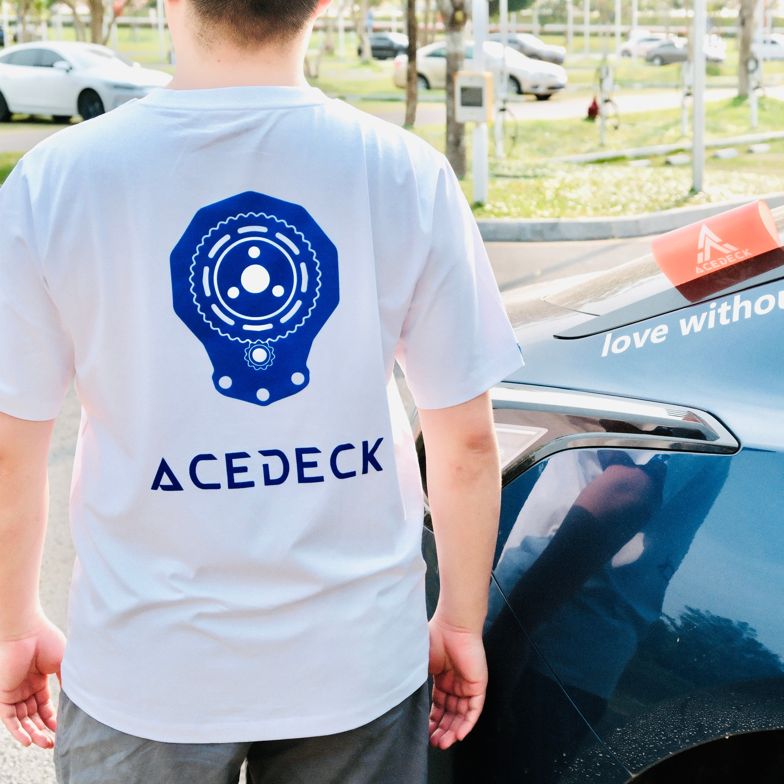 Acedeck® Unisex Flock Printed Team Shirt - Gear Drive Special Edition