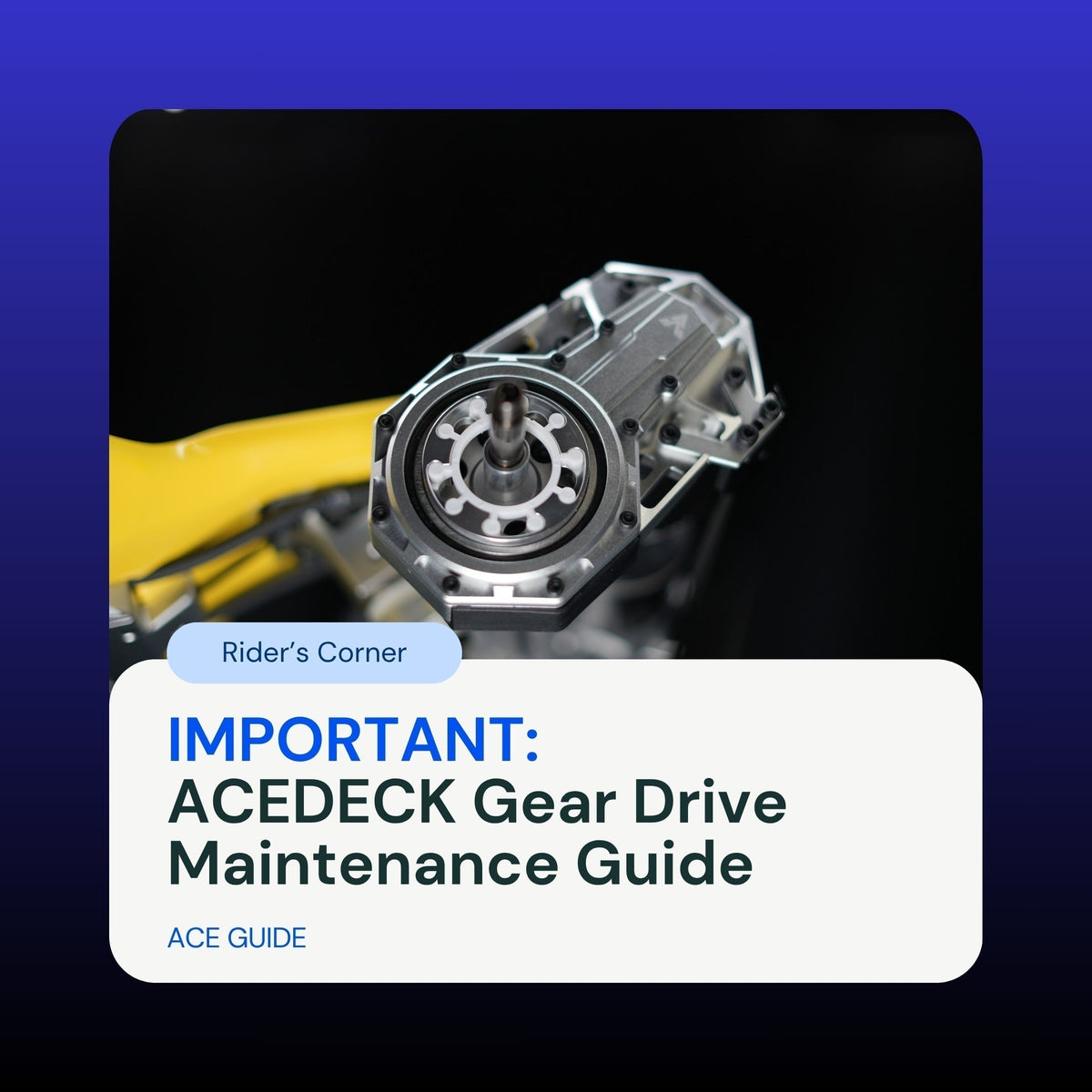 ACEDECK Gear Drive Maintenance Guide