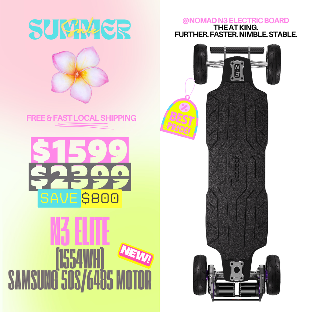 Acedeck® Nomad N3 Electric Skateboard-Best All-terrain Long Range Elec
