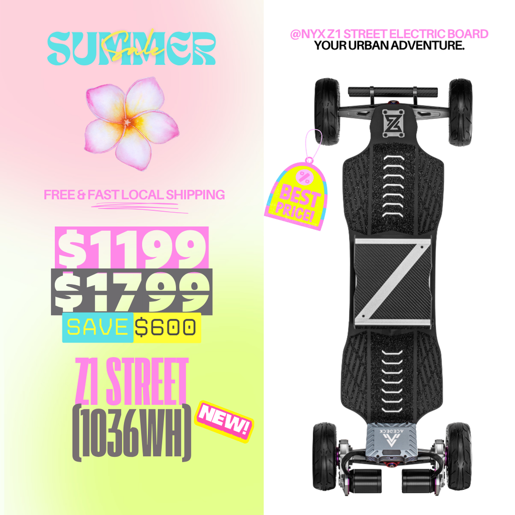 Acedeck® Nyx Z1 Electric Skateboard 2.0【Best Price】-Best Off