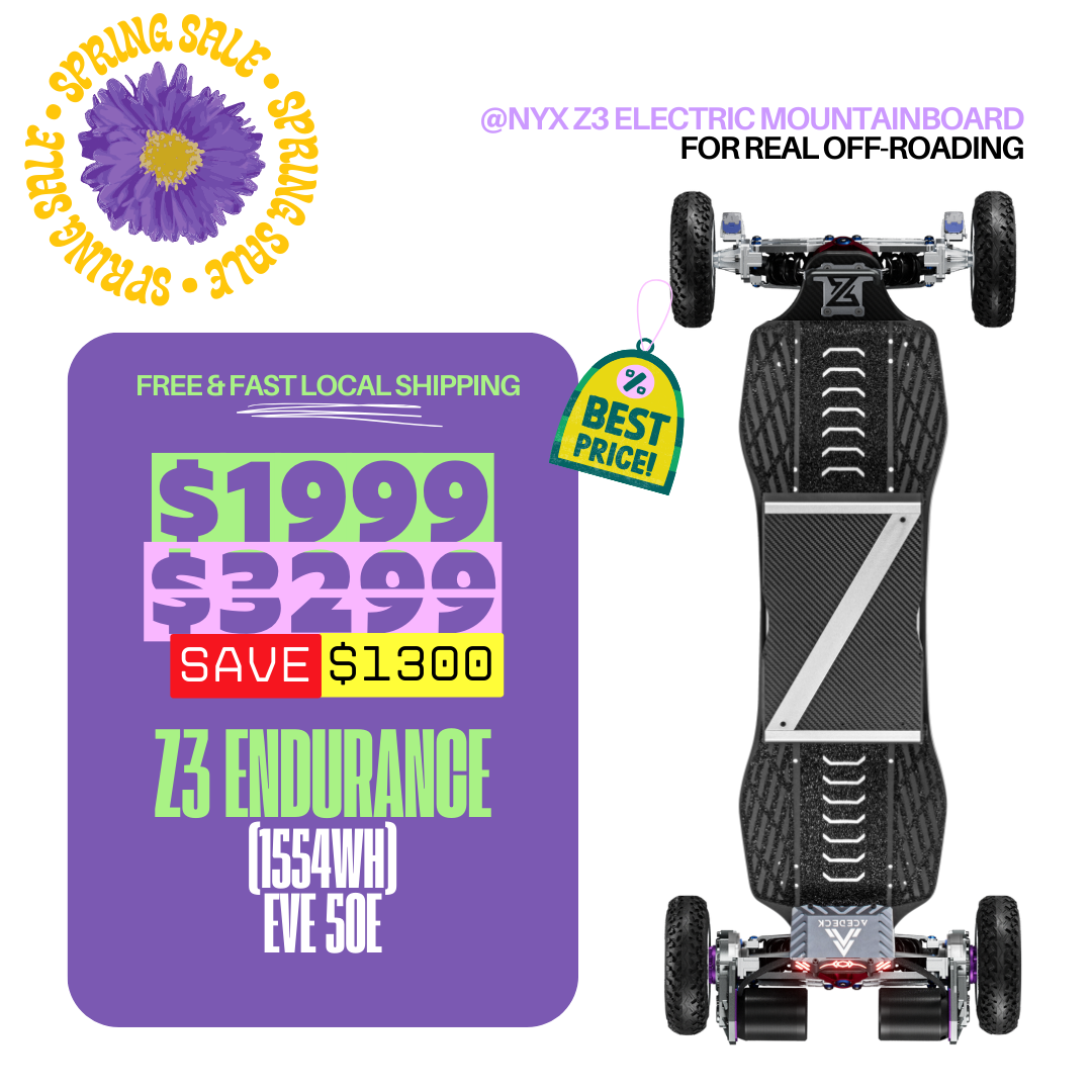 Acedeck® Nyx Z3 Off-road Electric Skateboard 2.0-Best off-road electric skateboard