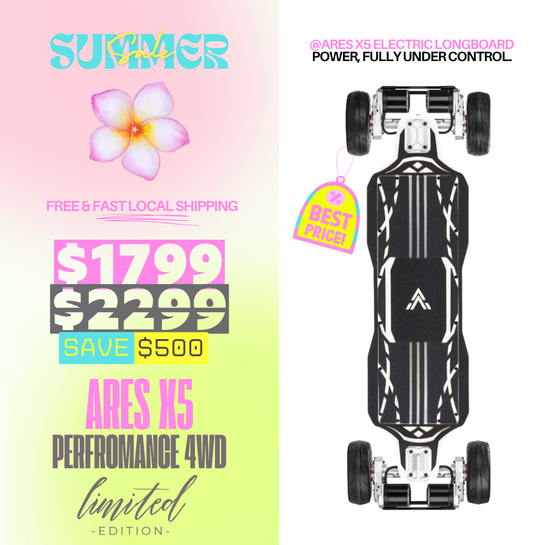 Acedeck® Ares X5 Electric Skateboard-High Performance All-terrain/ Carbon Fiber