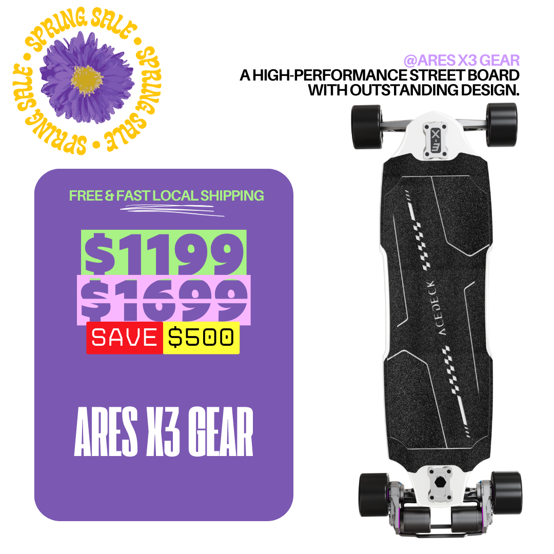 Acedeck® Ares X3 GEAR Electric Skateboard