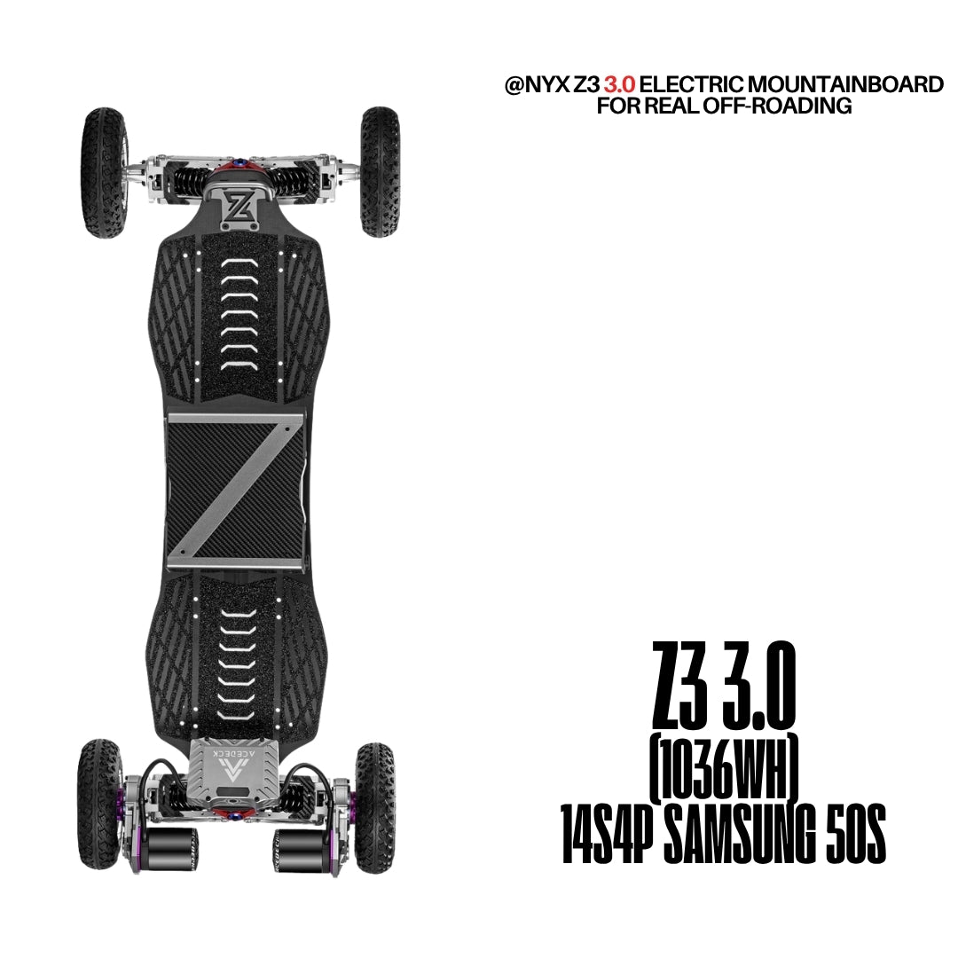 Acedeck® Nyx Z3 Off-road Electric Skateboard 3.0-Best off-road electric skateboard Acedeck® Electric Skateboards