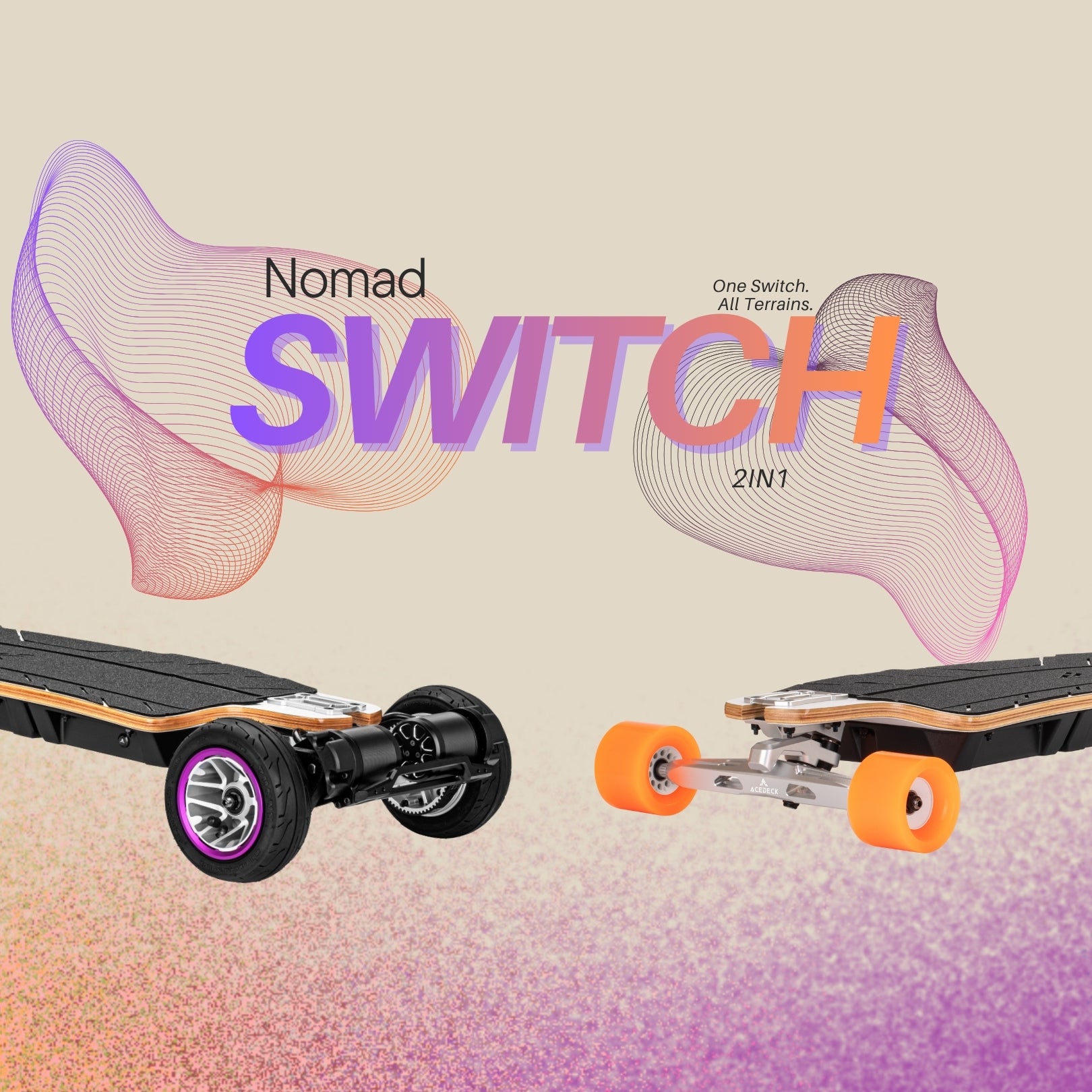 Acedeck® Nomad Switch Electric Skateboard