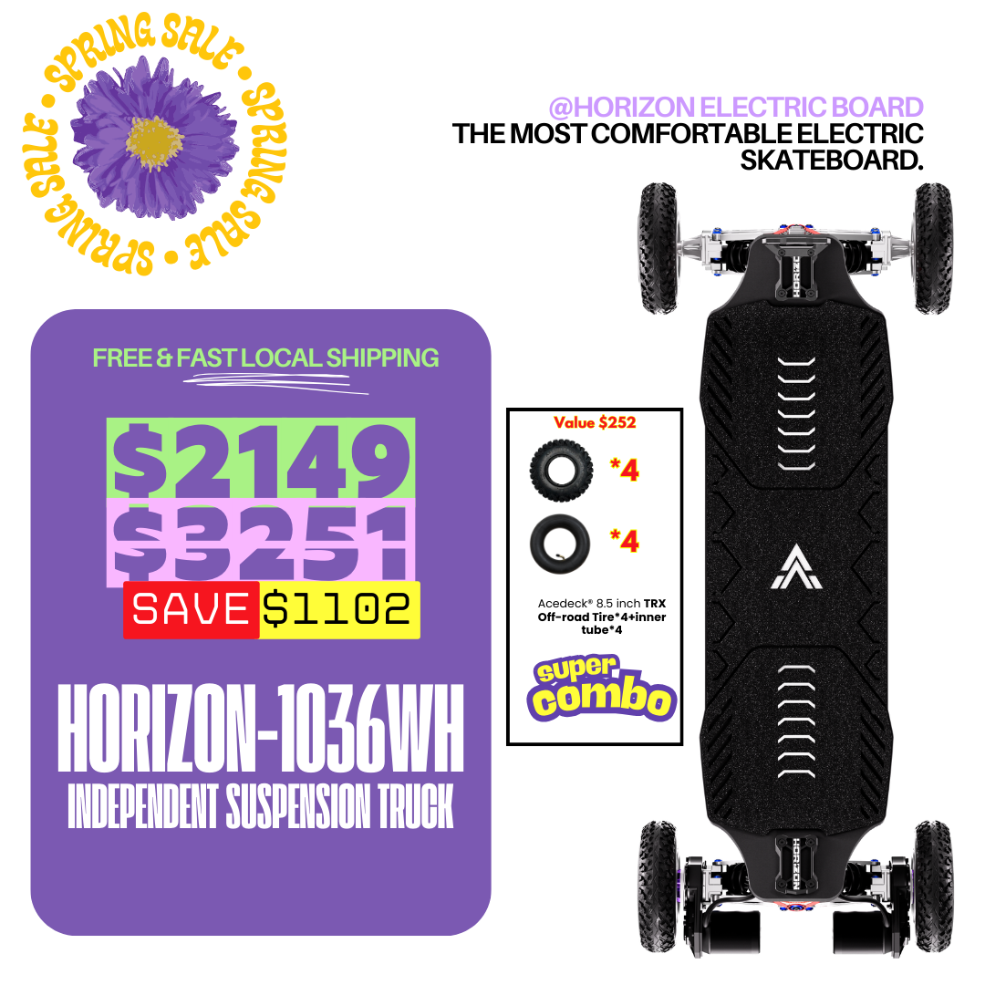 Acedeck® Horizon Electric Skateboard- Best Independent Suspension Electric Skateboards