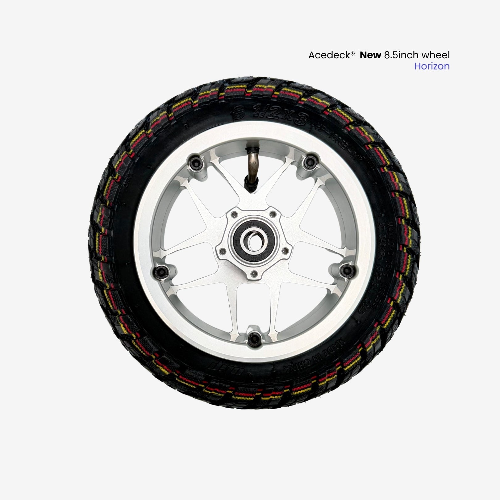 Acedeck® Horizon 8.5 inch(215mm) Wheel Set, Tire, Inner Tube, CNC Hub