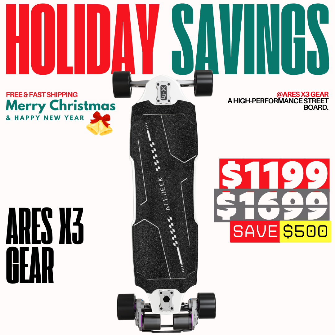 Acedeck® Ares X3 GEAR Electric Skateboard