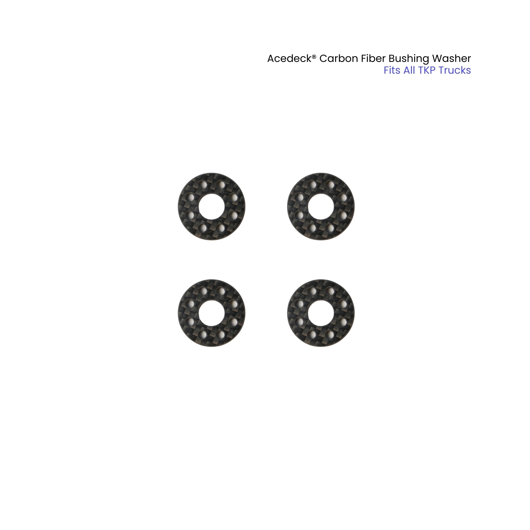 Acedeck® Carbon Fiber Bushing Washer*2 - All TKP trucks/Ares X1, Ares X3, Nomad N1, Nomad N3, Stella S1, Stella S3, Stella Mini