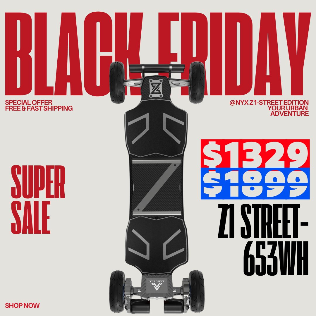 Acedeck® Nyx Z1 Off-road Electric Skateboard Street Edition-Clearance Sale