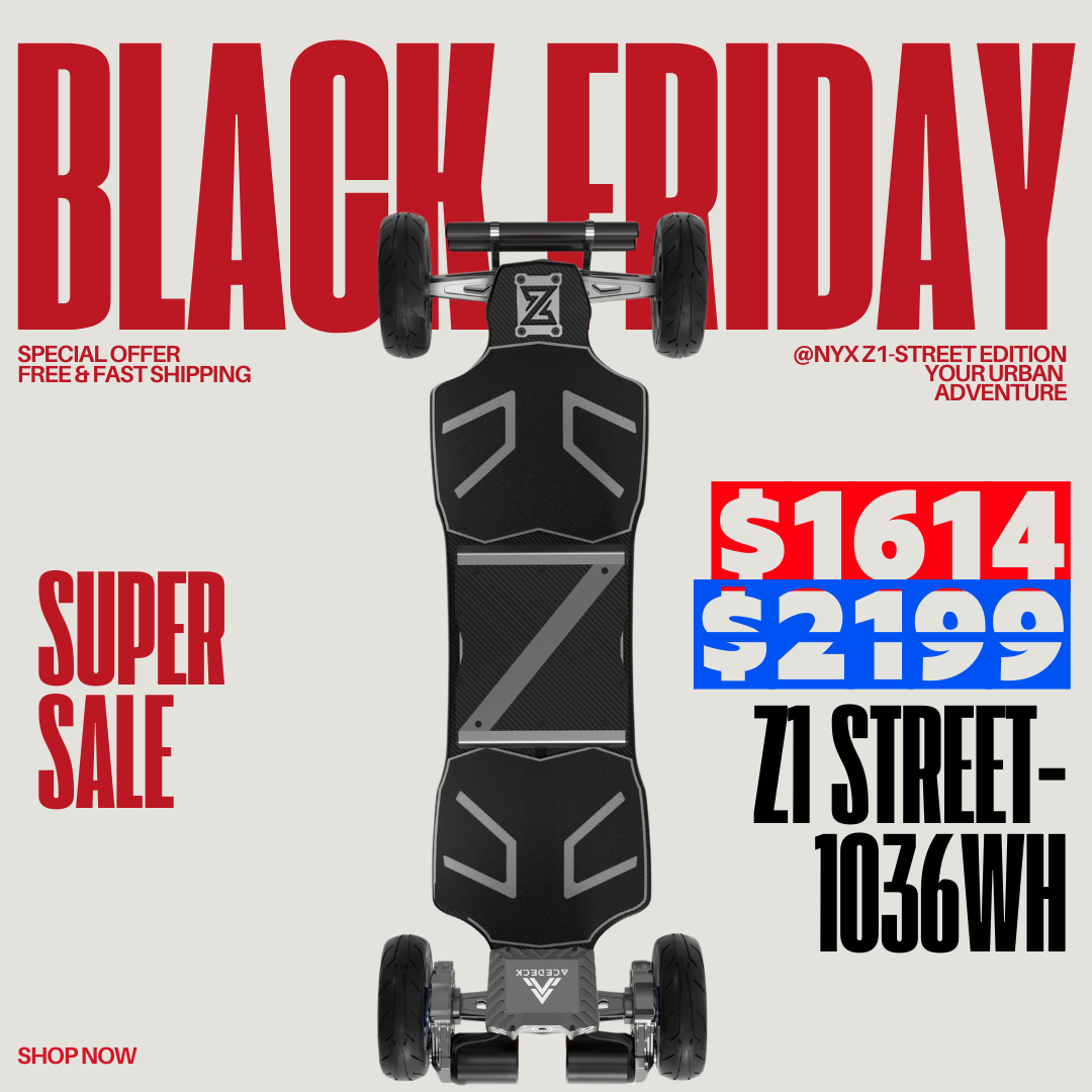 Acedeck® Nyx Z1 Off-road Electric Skateboard Street Edition-Clearance Sale