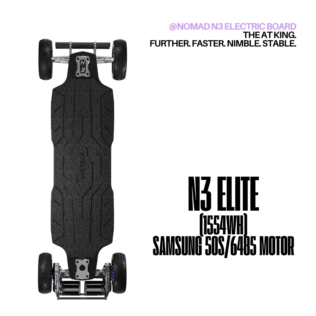 Acedeck® Nomad N3 Electric Skateboard-Best All-terrain Long Range Electric Skateboard Acedeck® Electric Skateboards