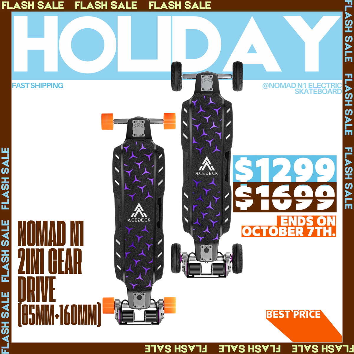 Acedeck® Nomad N1 Electric Skateboard-Best DKP All-terrain Electric Skateboard Acedeck® Electric Skateboards