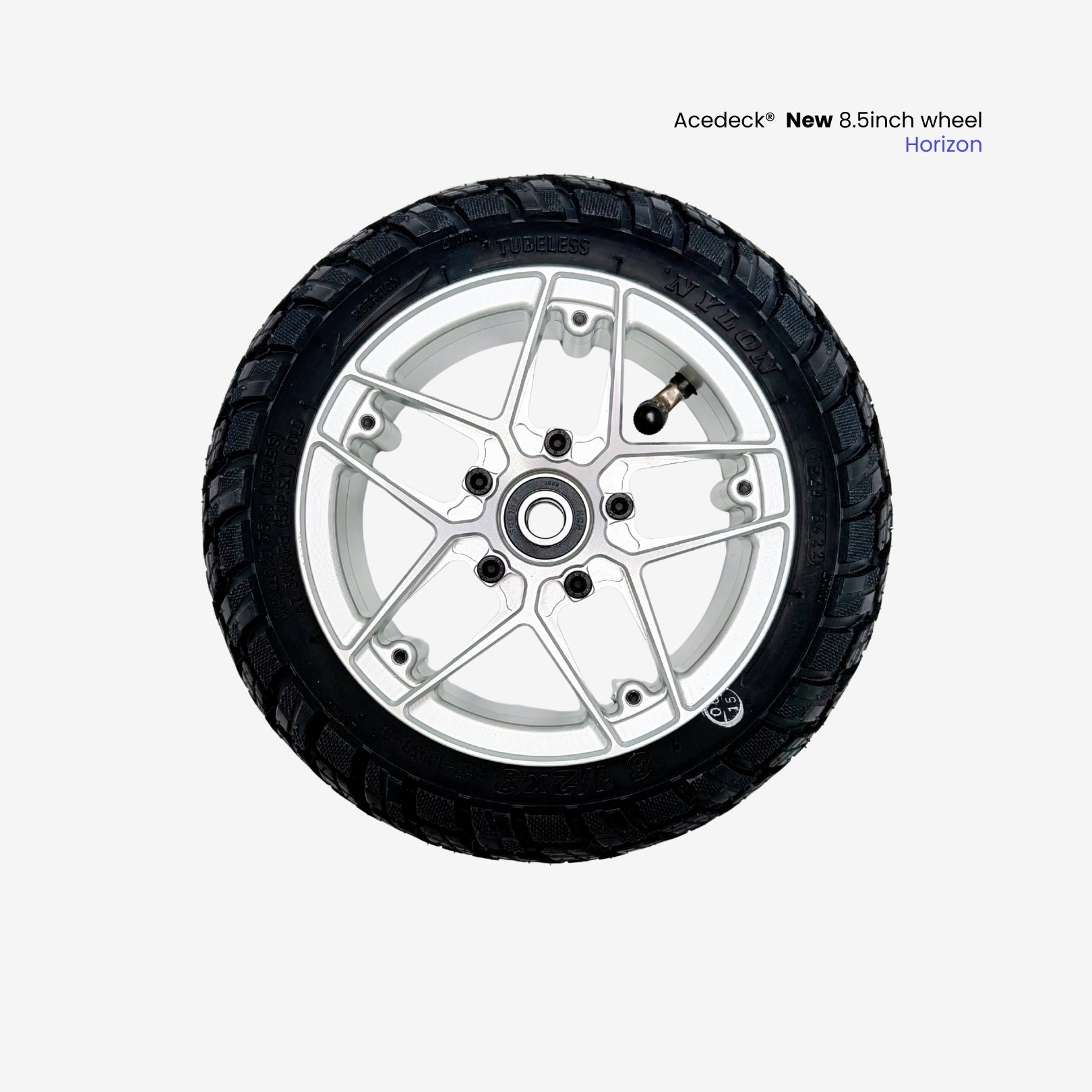 Acedeck® Horizon 8.5 inch(215mm) Wheel Set, Tire, Inner Tube, CNC Hub