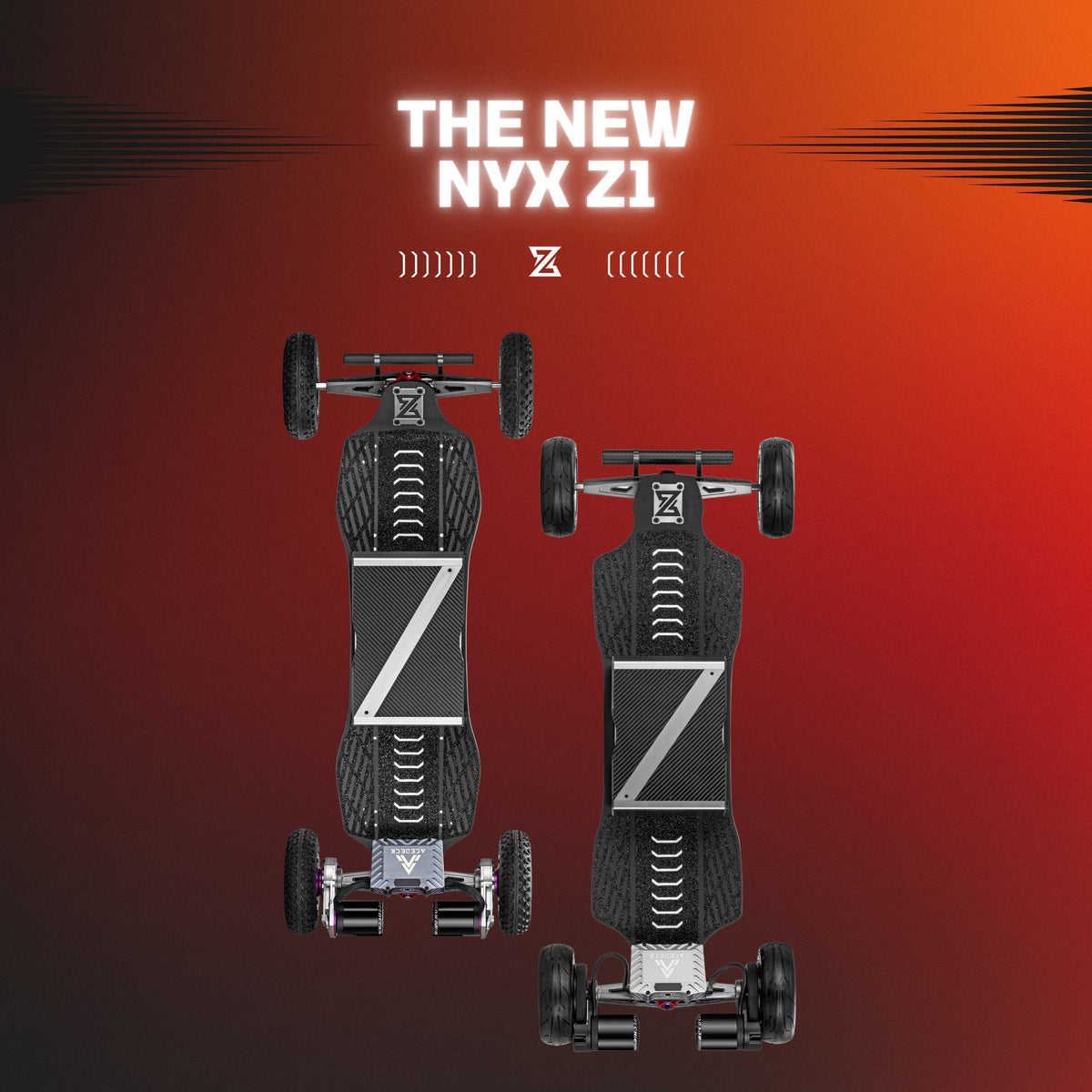 Acedeck® Nyx Z1 Electric Skateboard 3.0-Best Off Road Electric Skateboard Acedeck® Electric Skateboards