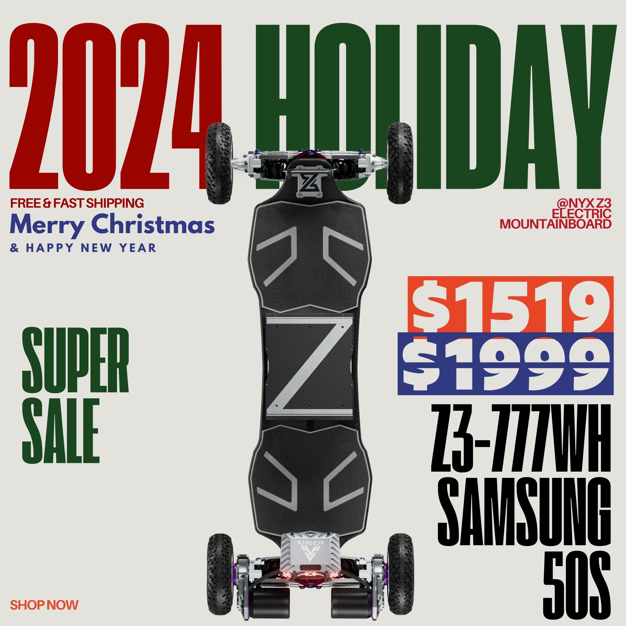 Acedeck® Nyx Z3 Off-road Electric Skateboard-Exclusive Member Sale