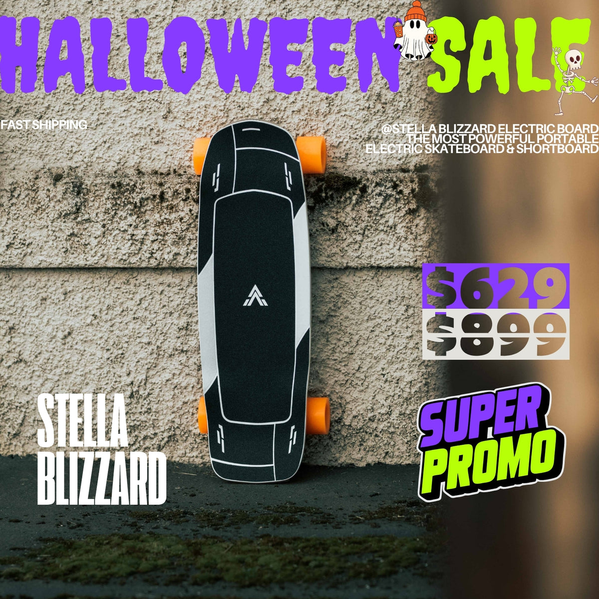 Acedeck® Stella Blizzard-Most Powerful Portable Electric Skateboard & Shortboard Acedeck® Electric Skateboards